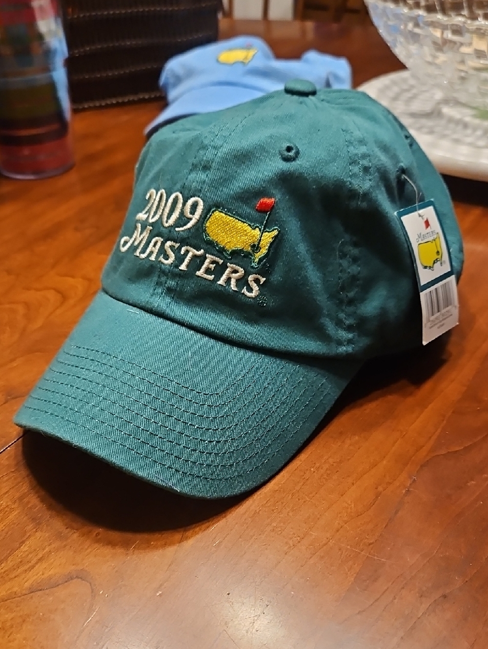 Masters 2009 Green Cap with Yellow Logo and Red Accent